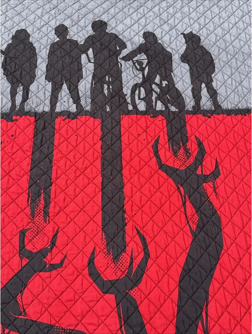 Stranger Things Upside Down World Bed Comforter 85x90” Red, Black, Gray Preowned
